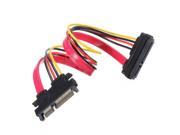 15 7 22 Pin Male to Female Serial SATA Data power combo extension Cable 11 Inch 30cm
