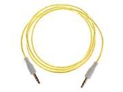 10 Pieces Yellow 3.5mm Male to 3.5mm Male Audio Cable for iPod MP3 MP4 DVD CD