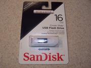 White SanDisk Cruzer Glide 16GB USB 2.0 Flash Memory Pen Drive Stick