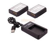 Lot2 LP E10 Battery for Canon EOS Rebel T3 T5 Rebel 1100D Kiss X50 USB Charger