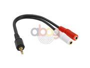 3.5 mm Stereo Audio Y Splitter 2 Female to 1 Male Cable Adapter For Earphone