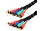 5 RCA 25 Ft Component Video Cable For HDTV DVD VCR RGB Gold Plated