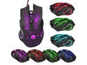 PRO 5500DPI 6 Buttons LED Optical USB Wired Gaming Mouse Mice For PC Laptop