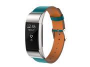 Luxury Leather Wristband Replacement Bracelet Band Strap for Fitbit Charge 2 - Teal