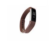 Elegant Genuine Leather Smart Watch Band Wrist Strap for Fitbit Alta Tracker S/L - Brown - Small