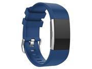 Replacement Wristband Bracelet Strap Band for Fitbit Charge 2 Classic Buckle - Blue - Large