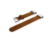 Luxury Leather Wristband Replacement Bracelet Band Strap for Fitbit Charge 2 - Brown