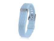 3D Replacement Wrist Band With Metal Buckle For Fitbit Flex Bracelet Wristband - Light Blue