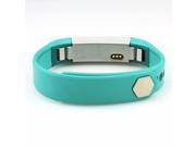 Elegant Genuine Leather Smart Watch Band Wrist Strap for Fitbit Alta Tracker S/L - Teal - Large