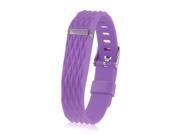 3D Replacement Wrist Band With Metal Buckle For Fitbit Flex Bracelet Wristband - Purple