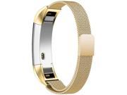 Magnetic Milanese Loop Stainless Steel Watch Band Strap For Fitbit Alta HR - Yellow Gold