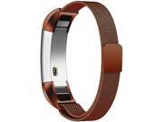 Magnetic Milanese Loop Stainless Steel Watch Band Strap For Fitbit Alta HR - Coffee