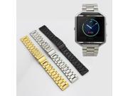 Stainless Steel Metal Watch Band Bracelet Strap Solid Links for Fitbit Blaze - Black