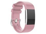 Replacement Wristband Bracelet Strap Band for Fitbit Charge 2 Classic Buckle - Pink - Large