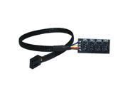Black Sleeved Jacket 30cm 1 to 4 4 pins Molex TX4 PWM CPU Cooler Case Chasis Cooling Fan Power Cable Hub Splitter Adapter