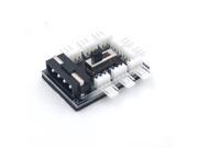 8 Ports 3pin TX3 CPU Cooler Case Cooling Fan Power Cable Hub Splitter Adapter w 12V 7V Switch Power by IDE Molex 4pin