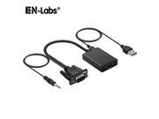 EnLabs VGA2HDPT Aluminum Case VGA Male to HDMI Female Adapter Converter w/ 3.5mm Audio Cable and Micro USB Charging Cord for HDTV,Monitor,DVD Player, Tablet PC, EnLabs VGA2HDPT Aluminum Case VGA Male to HDMI Female Adapter Converter w/ 3.5mm Audio Cable and Micro USB Charging Cord for HDTV,Monitor,DVD Player, Tablet PC,