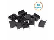 10pcs lot Black Aluminum 21*15*11mm TO 220 TO220 heatsink radiator for MOS 7805 Triode Transistors Cooler IC Chip dissipation