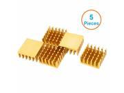 5pcs lot Aluminum Heatsink 22x22x10mm Electronic Chip Cooling Radiator Cooler for Router IC MOSFET SCR 1W LED Heat Dissipation