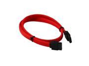 Pro 18 inch Premium 180 to 180 degree 6Gb s SATA3 DATA cable w latch Locking Red Sleeved Braided Net Jacket