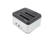 Seatay USB 3.0 to SATA Dual bay External Hard Drive Docking Station With Offline Clone Function for 2.5 inch and 3.5 HDD SSD UASP