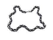 Mechanic Style Stainless Steel Mens Necklace Chain Silver Black