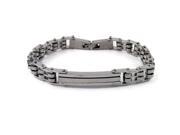 Bike Chain Id Bracelet in Polished Stainless Steel Sizes 8.5 Inch