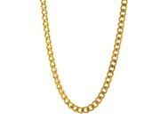 Men Stainless Steel Cuban Curb Link Chain Necklace 5mm 18 Inch Gold Color