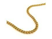 Men Stainless Steel Cuban Curb Link Chain Necklace 5mm 30Inch Gold Color