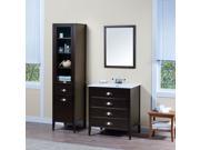 MAYKKE 30 Winston Vanity Set in Chocolate Birch for 8 Widespread Faucet