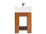 MAYKKE 24 Zenia Contemporary Bathroom Vanity Set with Ceramic Sinktop in Cinnamon