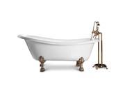 MAYKKE 67 Audrey Slipper Clawfoot Bathtub