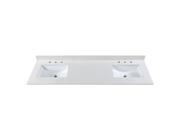 73 Off White Quartz Countertop with 8 Widespread Faucet Holes Double