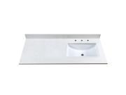 49 Off White Quartz Countertop with 8 Widespread Faucet Holes Sink on Right