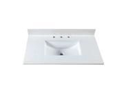 37 Off White Quartz Countertop with 8 Widespread Faucet Holes