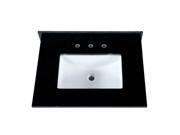31 Black Granite Countertop w 8 Widespread Faucet Holes.