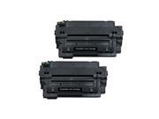Compatible for HP 51A Q7551A 2 Pack Black Toner Cartridge for HP LaserJet P3005 P3005D P3005N P3005DN P3005X