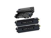 Compatible for Brother TN560 TN530 DR500 3 Pack 2TN560 TN530 DR500 Toner Cartridge and Drum Unit for Brother DCP 1200 1400 1240