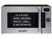 Apollo Half Time Convection Microwave Oven. More than a Microwave...Bake Brown Roast Grill Microwave in Half the Time! 1.2 cu.ft. 1600 Watts Cooking Power