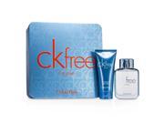 Calvin Klein CK Free Coffret Eau De Toilette Spray 50ml 1.7oz Hair Body Wash 100ml 3.4oz 2pcs