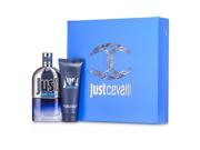 Roberto Cavalli Just Cavalli Him New Packaging Coffret Eau De Toilette Spray 90ml 3oz Shower Gel 75ml 2.5oz Blue Box 2pcs