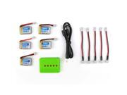 5pcs 3.7V 150mAh Lipo Batteries and 5 IN 1 Charger for JJRC H36 RC Quadcopter