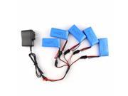 5pcs 7.4V 1200mah battery and 5 in 1 Charging line charger for JJRC H26 H26C H26D H26W RC Quadcopter Drone Spare Parts