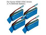 4 Pcs 3.7V 800mAh Blue Paper Lipo Battery For Syma X5 X5C 1 X5SW X5SW 1 X5SC RC Drone RC Quadcopter