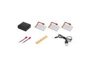 CT toys 3pcs 3.7V 1200mah Lipo Battery 2 in 1 Battery Charger for Syma X5HC X5HW RC Quadcopter
