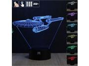 CT toys Star Trek 3D Night Light RGB Changeable Mood Lamp LED Light DC 5V USB Decorative Table Lamp Get a free remote control