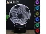 CT toys 3D Illusion Football Remote Control LED Desk Table Night Light 7 Color Touch Lamp kids Family Holiday Gift