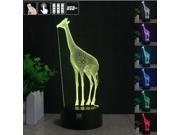 CT toys Giraffe 3D Night Light RGB Changeable Mood Lamp LED Light DC 5V USB Decorative Table Lamp Get a free remote control Baby Sleepin
