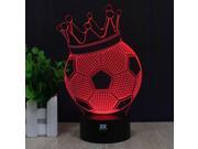 CT toys Football An Crown 3D Night Light RGB Changeable Mood Lamp LED Light DC 5V USB Decorative Table Lamp Get a free remote control