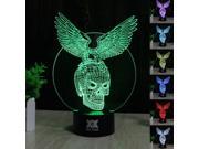 CT toys Creative 3D illusion Lamp LED Night Light The Expendables Eagle Skull Design Novelty Acrylic Discoloration Atmosphere Lamp